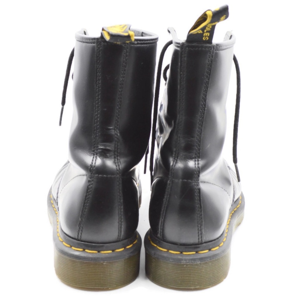 Dr.Martens Patent Leather Lace Up Black Docs Boots Size 10 - Picture 3 of 11